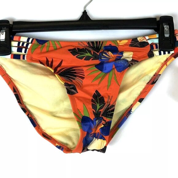 Hobie Girl’s Size 12 Orange Floral Bikini Bottom - Picture 1 of 2